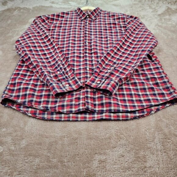 Denim & Supply Ralph Lauren Shirt Red Blue White Purple Plaid Mens Size XXL 2XL - Picture 10 of 12